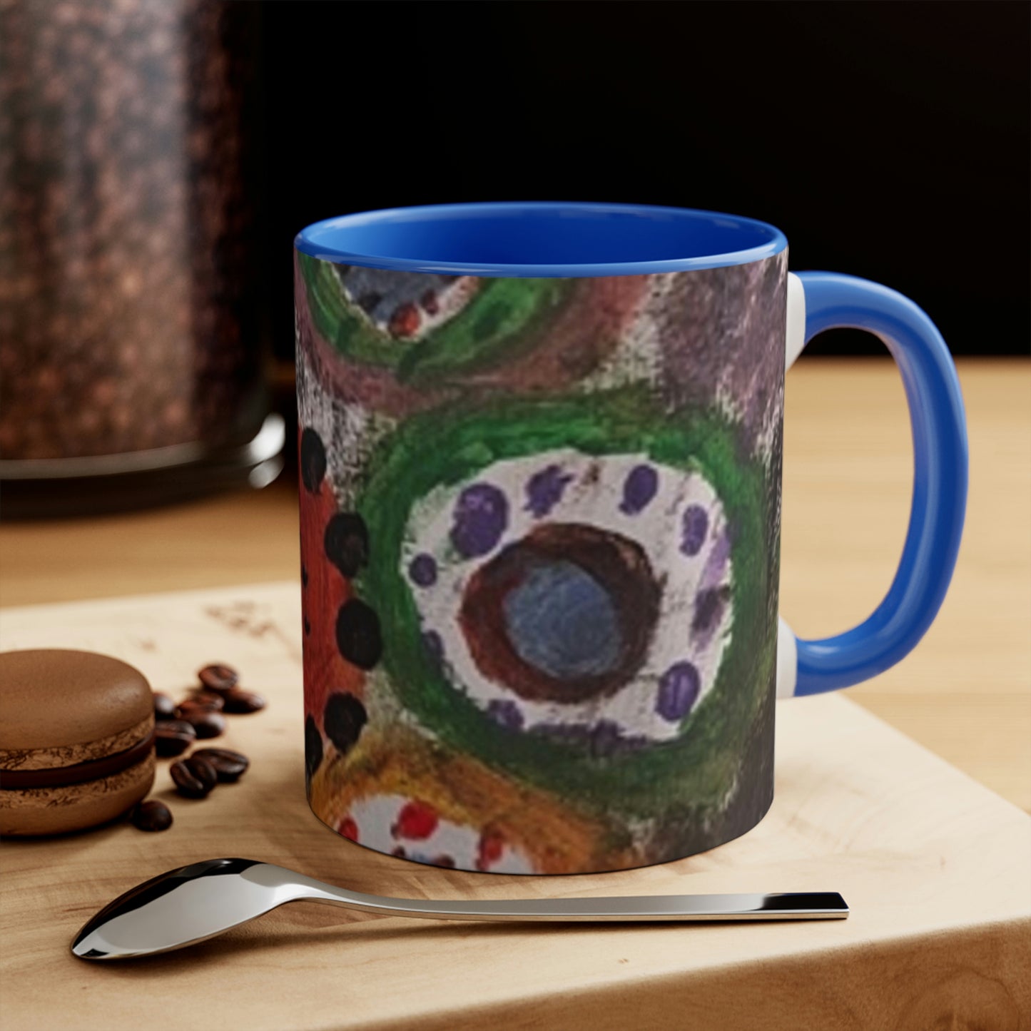 Colorful Accent Mugs with Nhuralama art print design