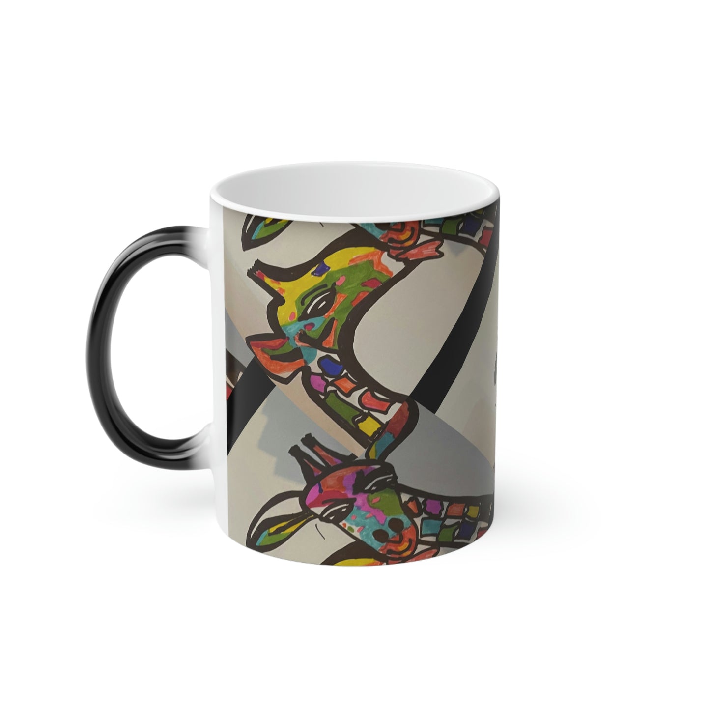 Magic Mug-"Girrafes print" by Nhuralama Art"