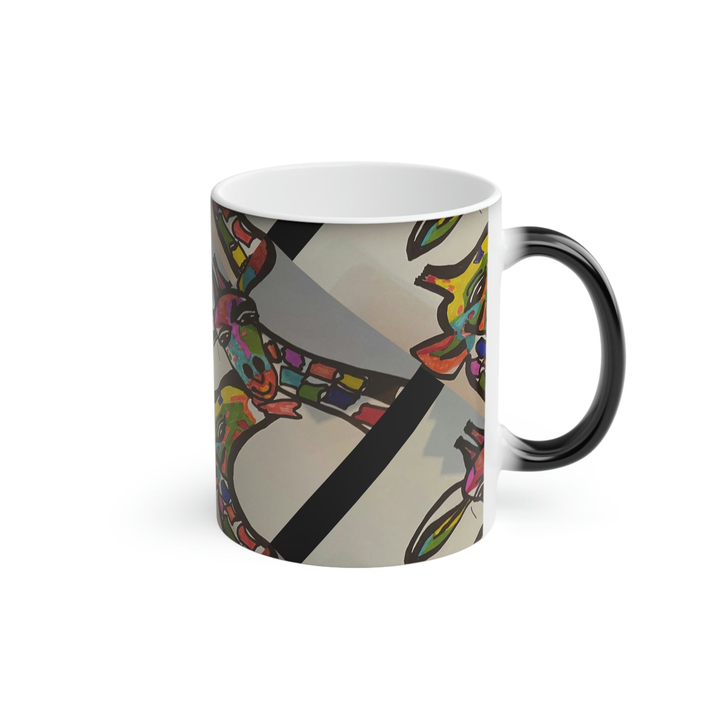 Magic Mug-"Girrafes print" by Nhuralama Art"