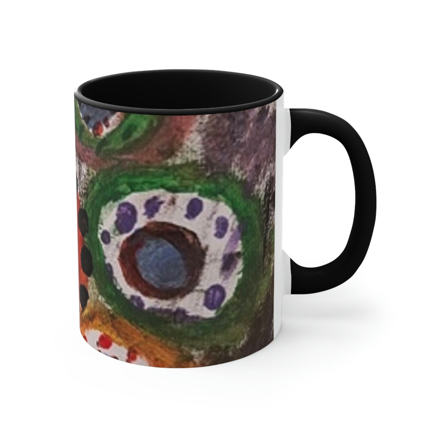 Colorful Accent Mugs with Nhuralama art print design