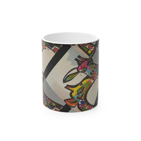 Magic Mug-"Girrafes print" by Nhuralama Art"