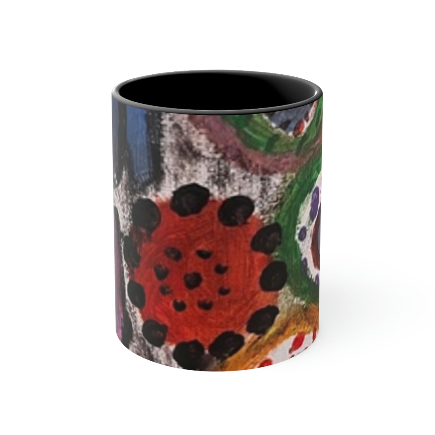 Colorful Accent Mugs with Nhuralama art print design