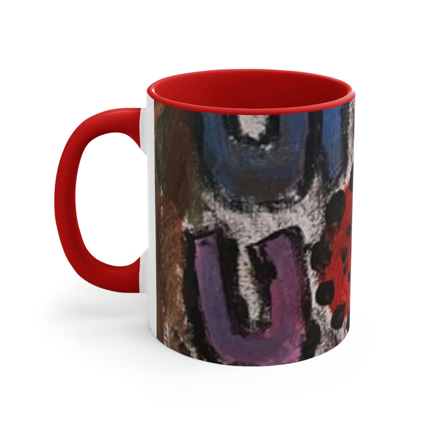 Colorful Accent Mugs with Nhuralama art print design