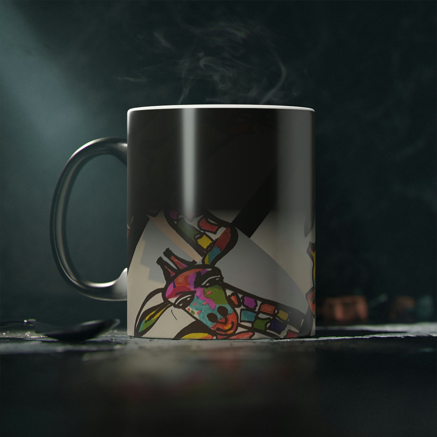 Magic Mug-"Girrafes print" by Nhuralama Art"