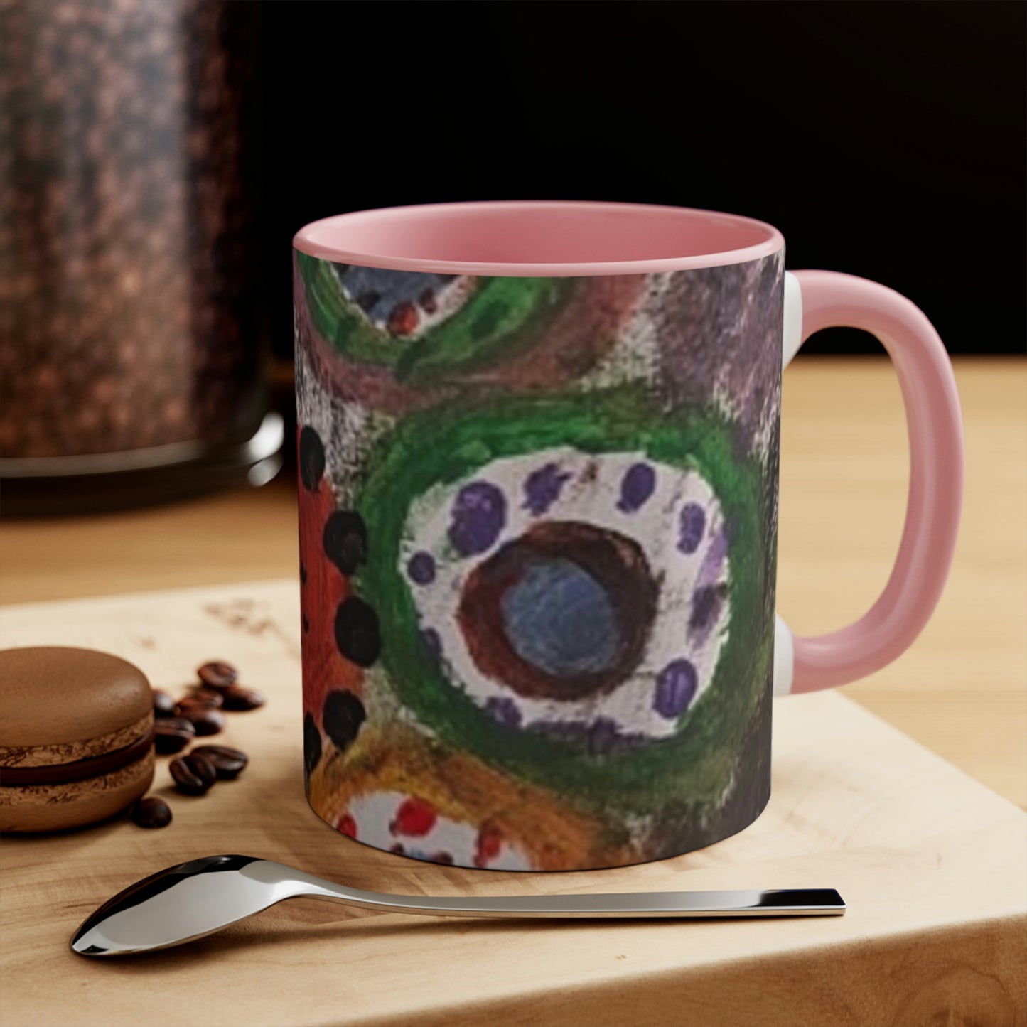 Colorful Accent Mugs with Nhuralama art print design