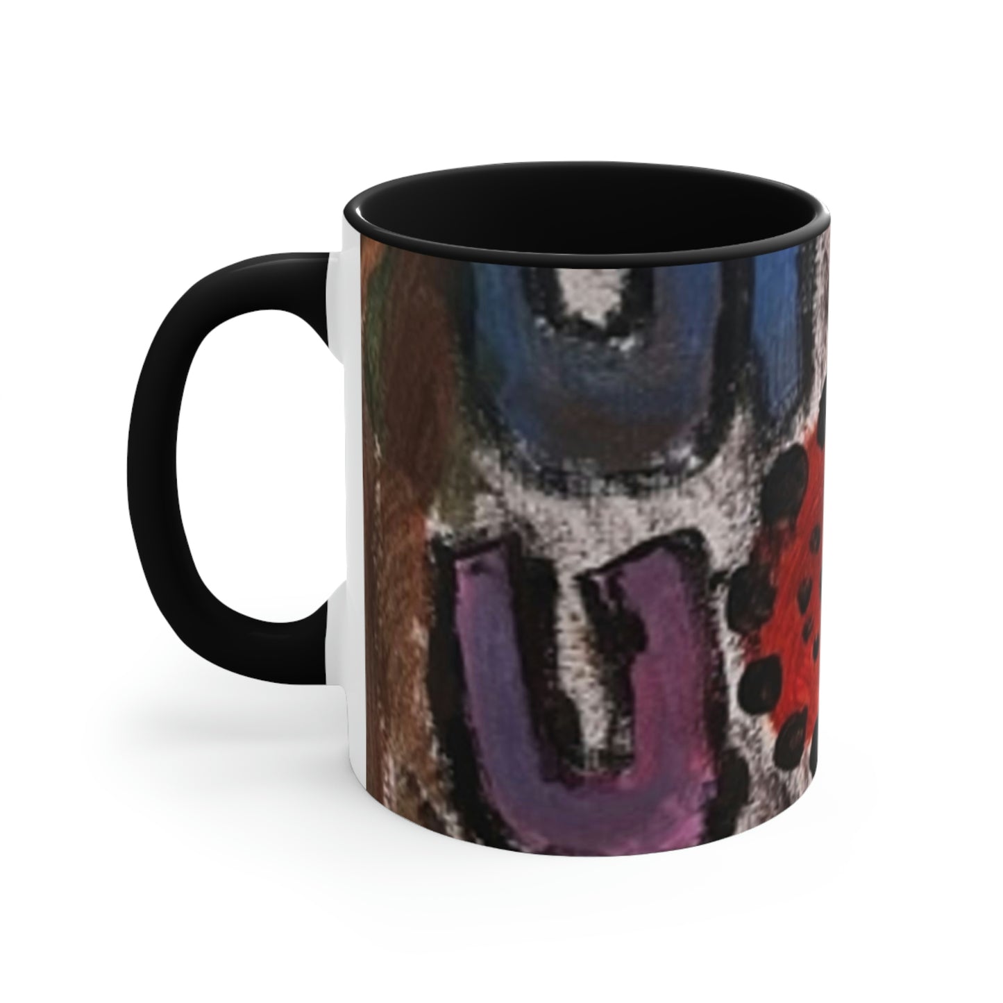 Colorful Accent Mugs with Nhuralama art print design